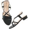 Shoetopia Women'S Snd-179 Flat Sandal-8 Kids Uk (Snd-179-Black)-Eu41