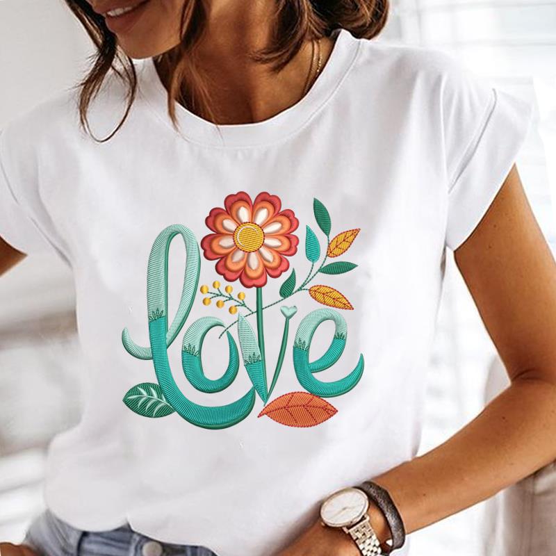 (Asian Size) butterfly style cute Clothing Casual T Shirt Fashion Women Tee Top Printed Lady Female Graphic  Short Sleeve T-shirts