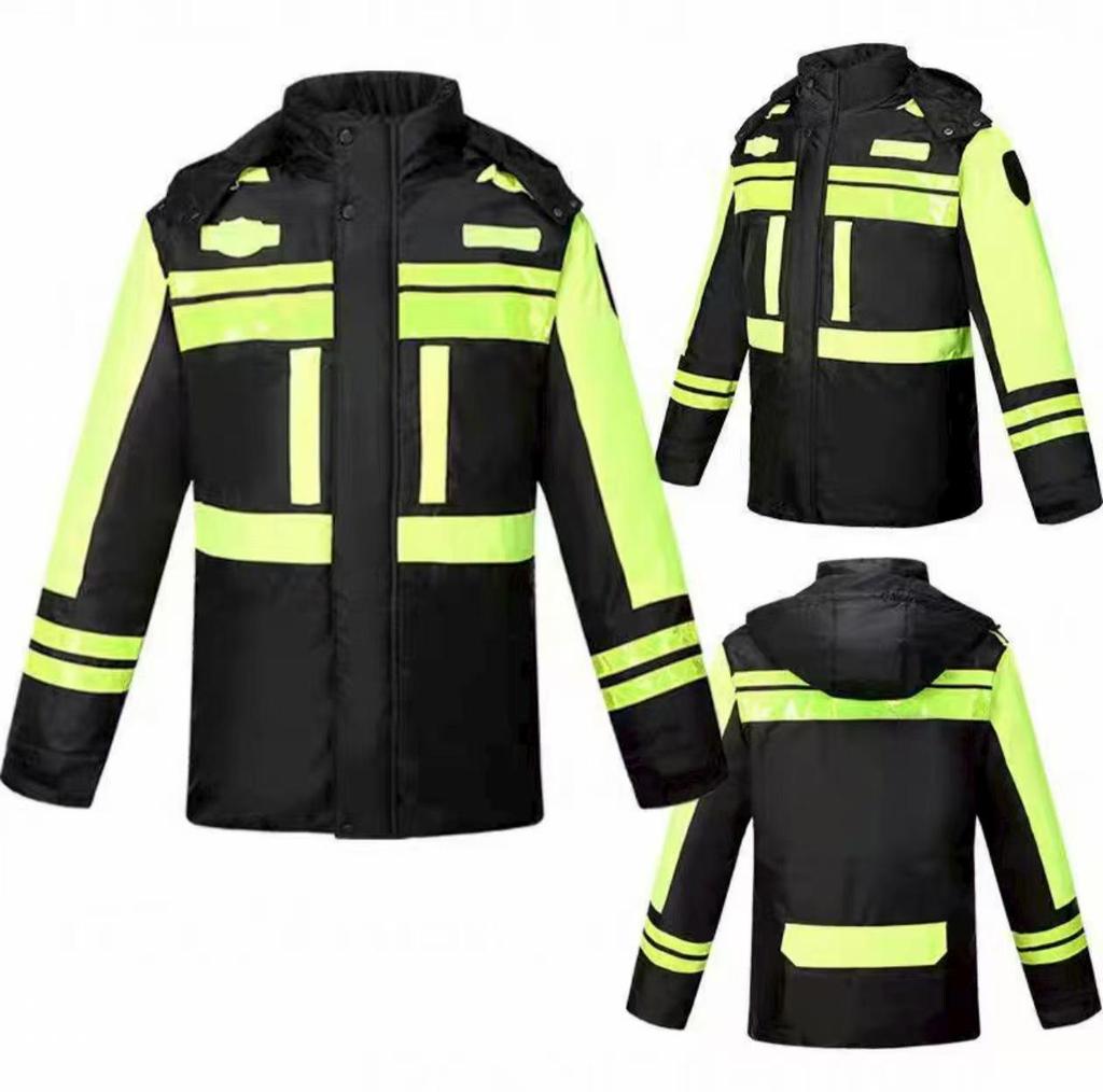 Reflective Raincoat & Pants Set - Thickened PU Oxford Cloth for Traffic & Sanitation, Stormproof