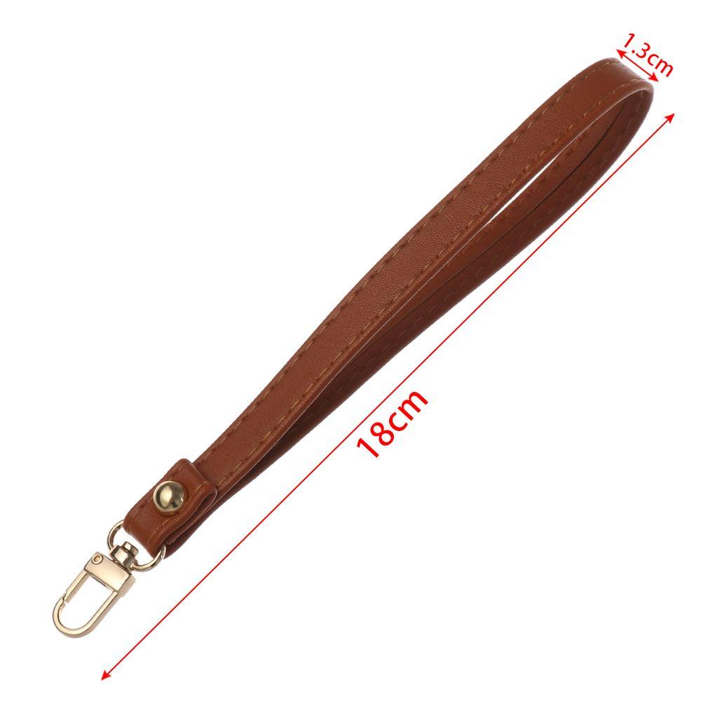 Metal Bag Wrist Strap Key Belt Wallet Strap Belt Waterproof Handbag Straps PU Leather