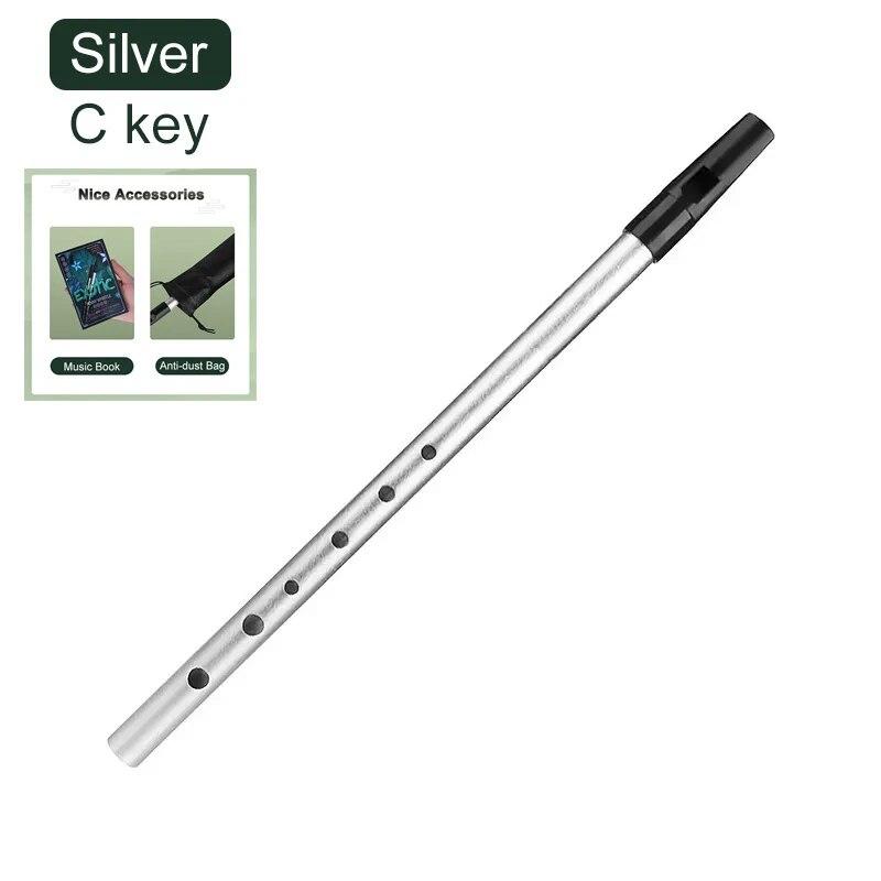 

Irish Whistle C Key Metal Tin Whistle for Kids Students Soprano Recorder Style Flute Easy Learn Musical Instrument School Band