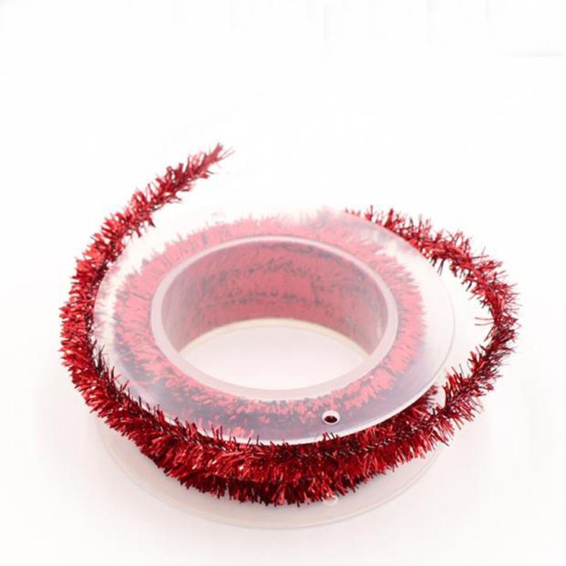 1.5M 1Pcs Christmas Wire Wreath Colorful Strip Christmas Tree Decor Props Line Wreath Ribbon DIY Crafts for Home Party Decor