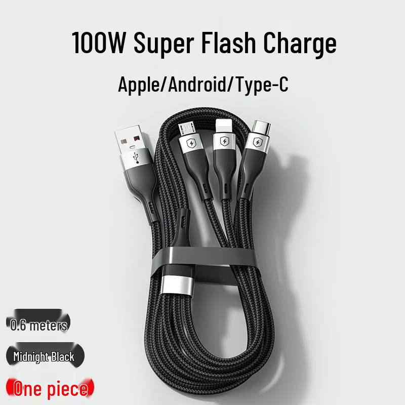 Fast Charging 3-in-1 Universal Phone Charger Multi-Head Cable Set