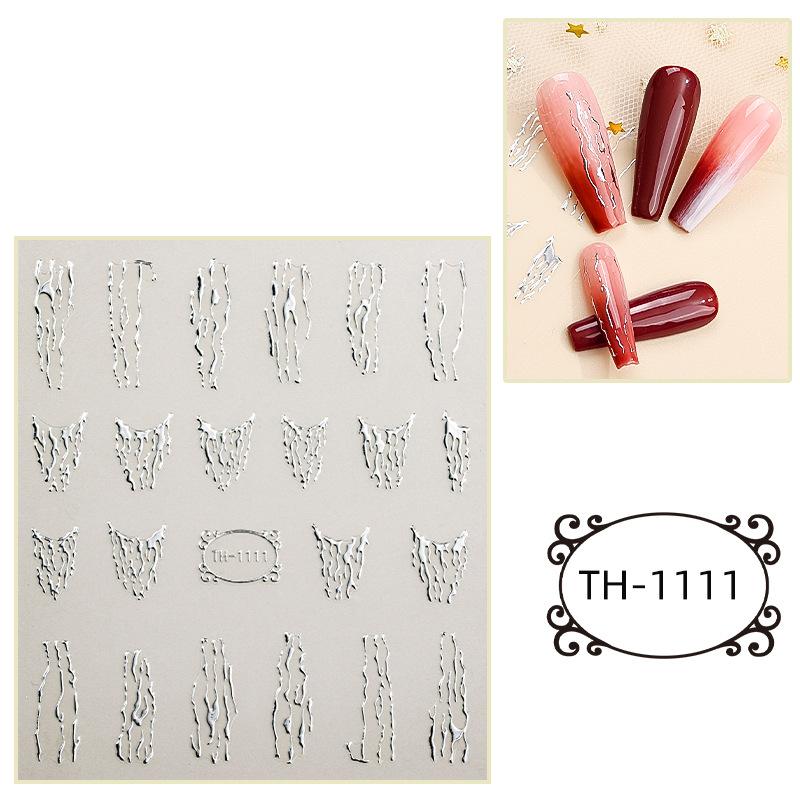 Hot Stamping Nail Stickers, Waterproof, Laser Design, DIY Nail Stickers, Nail Decoration, Nail Stickers, Party Decoration