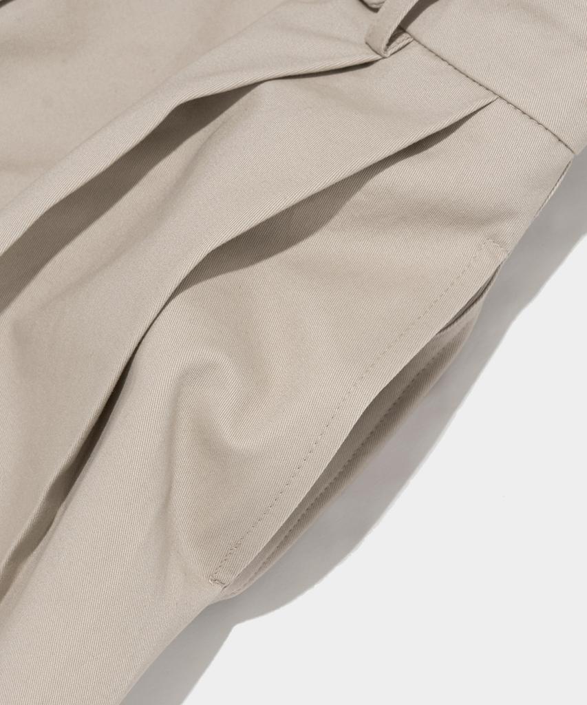 CARGOBROS FOR WOMAN Relaxed Cotton Twill Pants (Beige)
