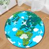 Round Carpet Moon Star Carpet for Living Room Galaxy Non-slip Mat Rugs Blue Decorative Floor Mat