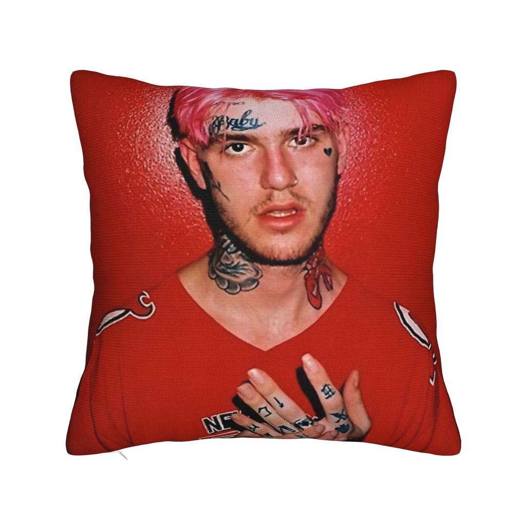 Lil Peep Pillowcase Printed Polyester Cushion Cover Decorative Throw Pillow Case Cover Sofa Zippered 40X40cm