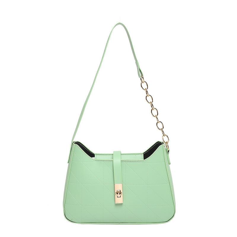 2024 Summer New Solid Color Simple Armpit Bag Street Style Pu Shoulder Bag