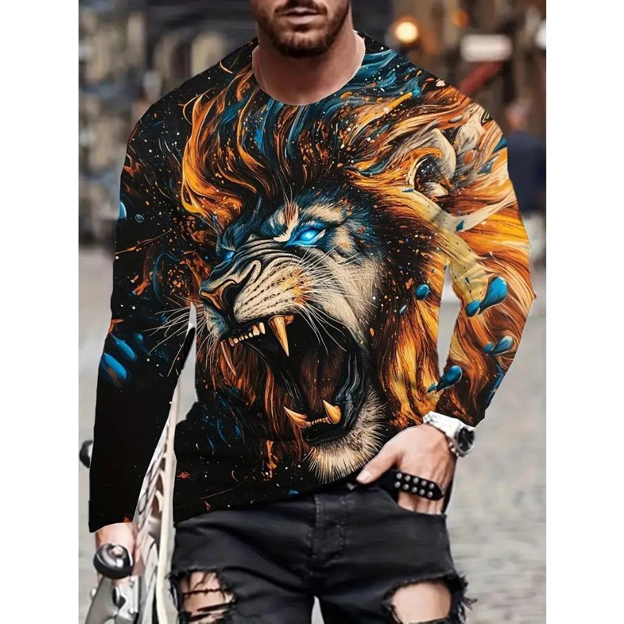 women o neck long sleeve 3d print t shirt