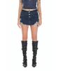 Too Much Tax Layered Waist Denim Skirt Pants Blue