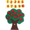 Numbers Felt Tree Board Addition Subtraction Math Games Numbers Counting Toy Apple Tree Number Match Game for Preschool Learning