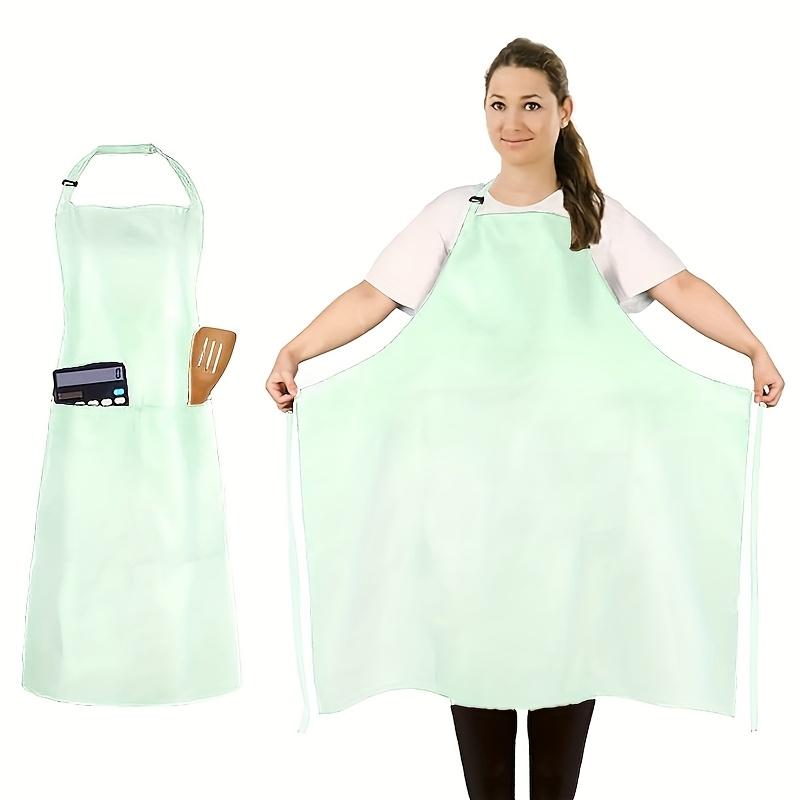 Șorț Reglabil Mărime Mare 89cm cu Buzunare Poliester Durabil Design Lung cu Pieptar, Curele Reglabile de Gât și Talie, Șorț de Bucătărie Funcțional Culoare Solidă