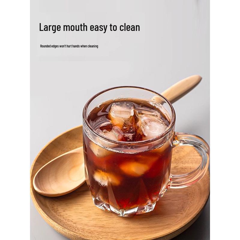 High-Temperature Resistant Glassware Set: Water, Drinking, Tea Cups with Handles and Beer Glasses for Home and Entertaining