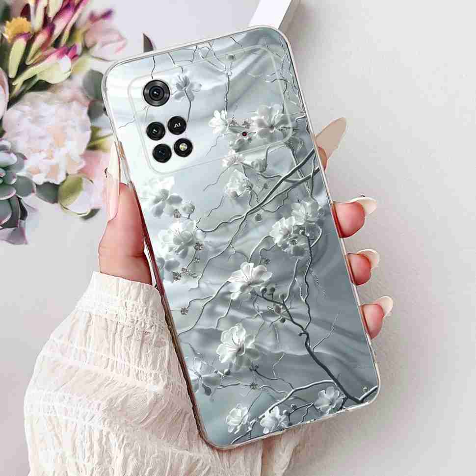For Xiaomi POCO M4 Pro 4G 6.43" Case Fashion Girl Cute Bear Print Soft Silicon Cover For Poco M4Pro m4 Pro Protective Shell Capa