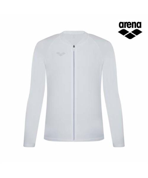 Alena Ice Fit Men'S Zip-Up Rash Guard A6Bm1Rr19Wht