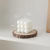 Rubik's Cube Aromatherapy Candle - Soy Wax White Geometric Ornament & Home Decor Candle