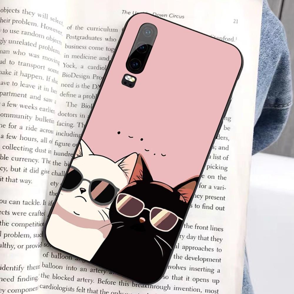 

Cartoon Cute Cats Background Phone Case For Huawei Honor 10 Lite 9 20 7A 9X 30 50 60 70 Pro Plus Soft Silicone Cover Huawei Honor 70 Pro