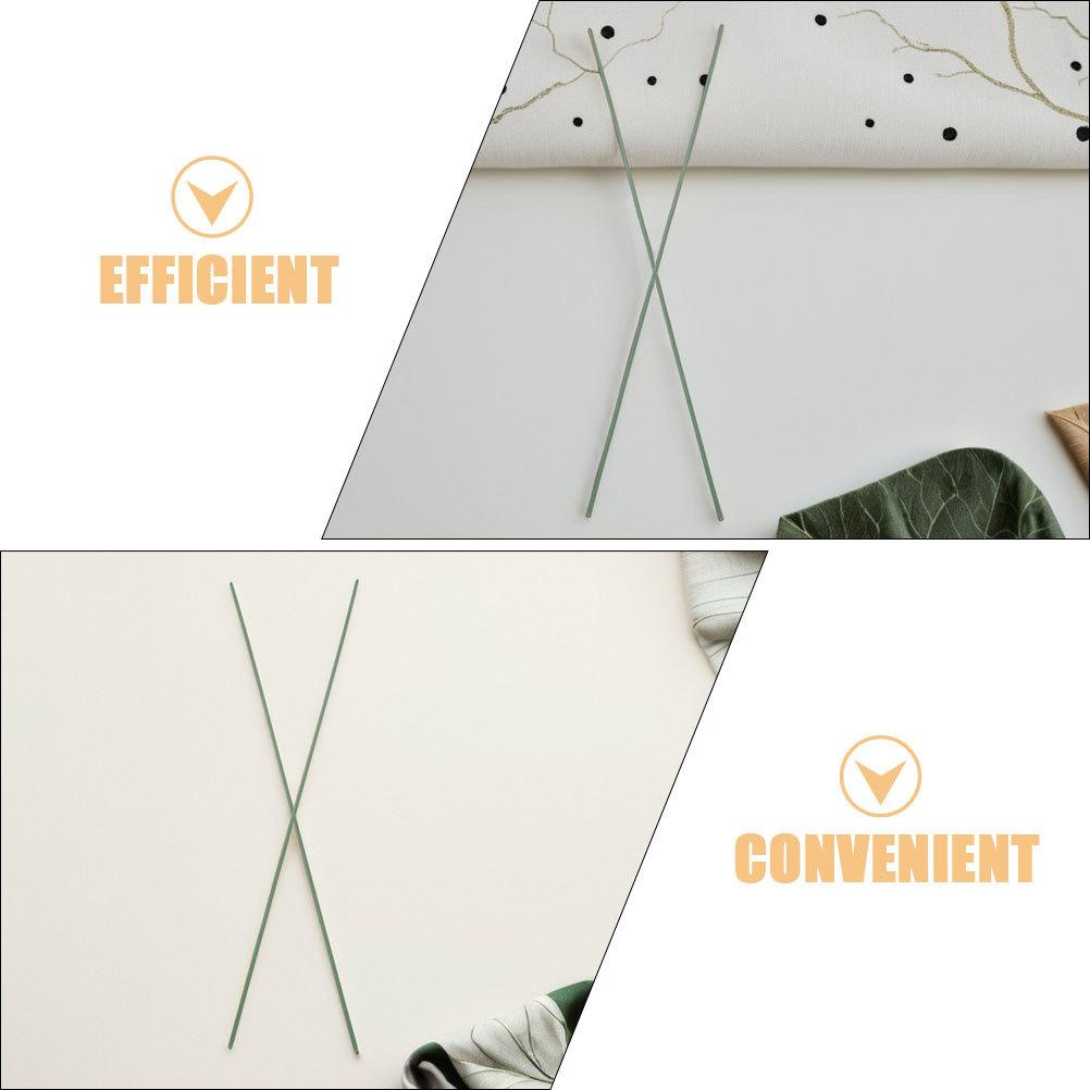 100Pcs Green Floral Iron Wire Stems 30cm Metal Craft Flower Rods DIY Artificial Flower Stems Wedding Floral Arrangement Supplies