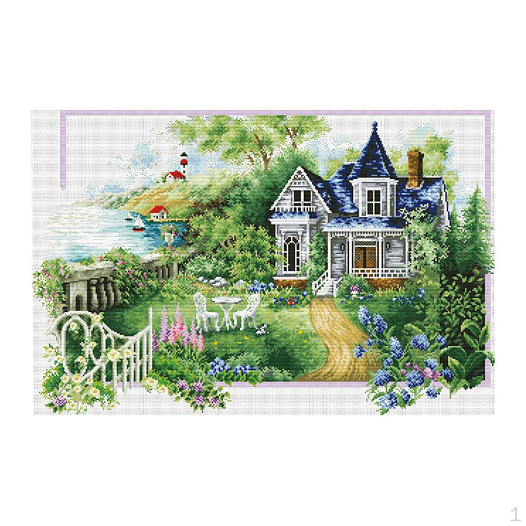 Набор для вышивания крестиком  Пейзаж  для начинающих - Рукоделие DIY Ручная работа Узор Стежки Summer