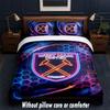 West Ham United Fotbalový Design Postel Povlečení Sada 1 Povlak na Peřinu + 2 Povlaky na Polštář Měkké Prodyšné Domácí Ložní Prádlo
