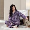 Women's Pure Cotton Striped Long-Sleeve Pajamas Set for Spring/Autumn, Wear Indoors or Out, Customizable Design Available.