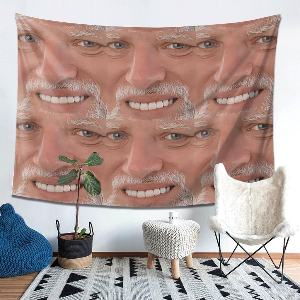 Hide The Pain Harold Meme Tapestry Wall Hanging Aesthetic Home Decor Tapestries for Living Room Bedroom