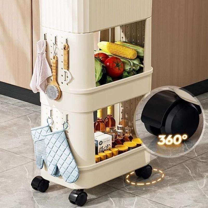 Kitchen Trash Cans Multi Functional Large Capacity Trash Bins Litter Bins Recycling Kitchen Food Waste Disposal with Wheels