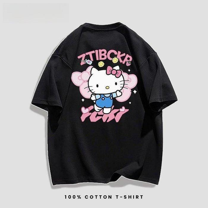 

2026 new Hello Kitty Tee soft cotton short sleeve crew neck cute print lightweight summer top for Women daily casual wear S