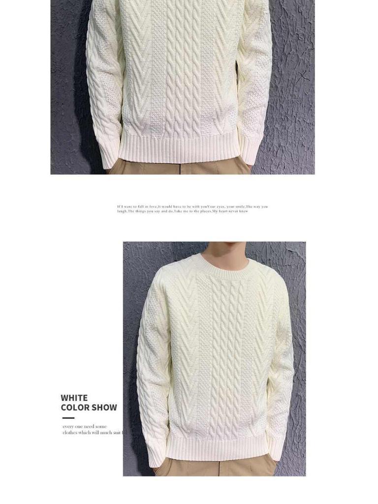 2025 Herbst/Winter Herren Grobstrick Zopfmuster Strickjacke - Koreanischer Stil Locker Strickware für Paare