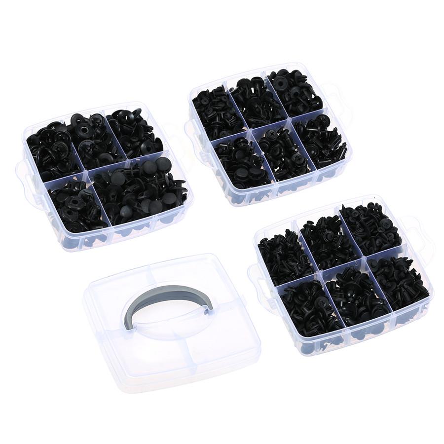 NEW 640PCS Boxed Mixed Car Door Bumper Panel Fender Retainer Push Rivet Fastener Clips With 30PCS Tool