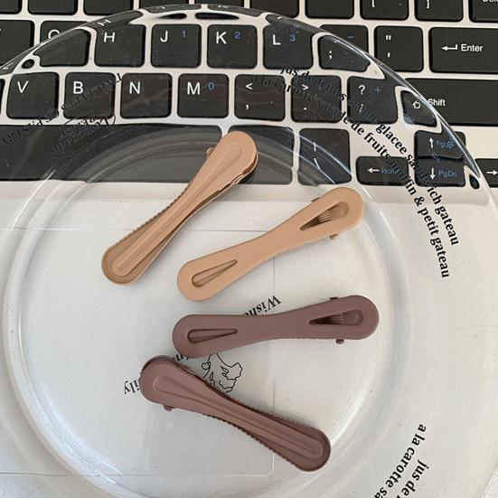 Yousheng 4 Stück Haarnadeln Mattes Finish Wellenförmiges Rechteckiges Design Haarspangen mit Festen Zähnen Starker Halt Haarnadeln Tägliche Anwendung Haar