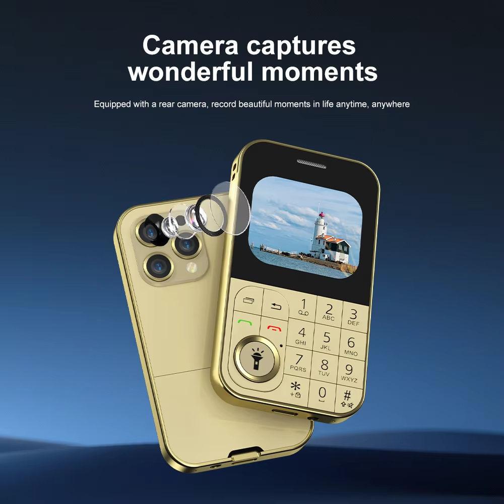 Módní V9 Odlišený vzhled 2G Tlačítkový mobilní telefon Dvě karty Dva pohotovostní režimy Multifunkční Vícejazyčný Kartový telefon