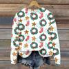 Women's Casual Long Sleeve Christmas Print Neck Pullover Sweatshirt Top