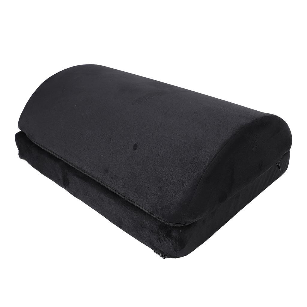 Foot Rest Black Ergonomic Height Adjustable Half Cylinder High Rebound Memory Foam Footstool for