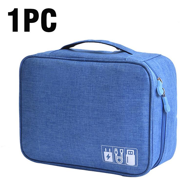 USB Data Line Power Bank Storage Bag Travel Cosmetic Organizer Case Portable Cable Storage Bag Waterproof Digital Organizer
