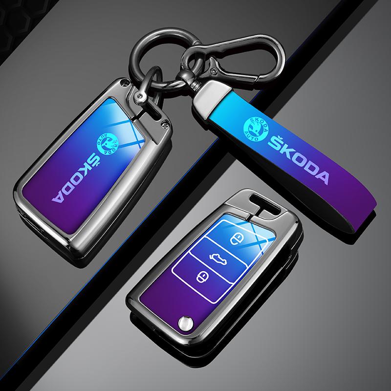 LAR3 For Skoda Octivia Superb Fabia 1 2 Octavia a7 RS Superb Rapid Yeti Karoq Vision Zinc Alloy Car Remote Key Fob Case Cover Shell