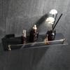 Black Gold Bathroom Shelf 304 Stainless Steel Wall Mounted Storage Rack Dresser Shower Stall Toilet Shelf Bathroom Accessories