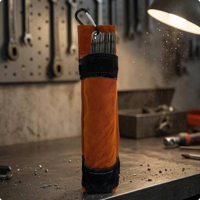 Fabrication Rod Bag Metal Clip Pouch Reinforced Bands for Welders