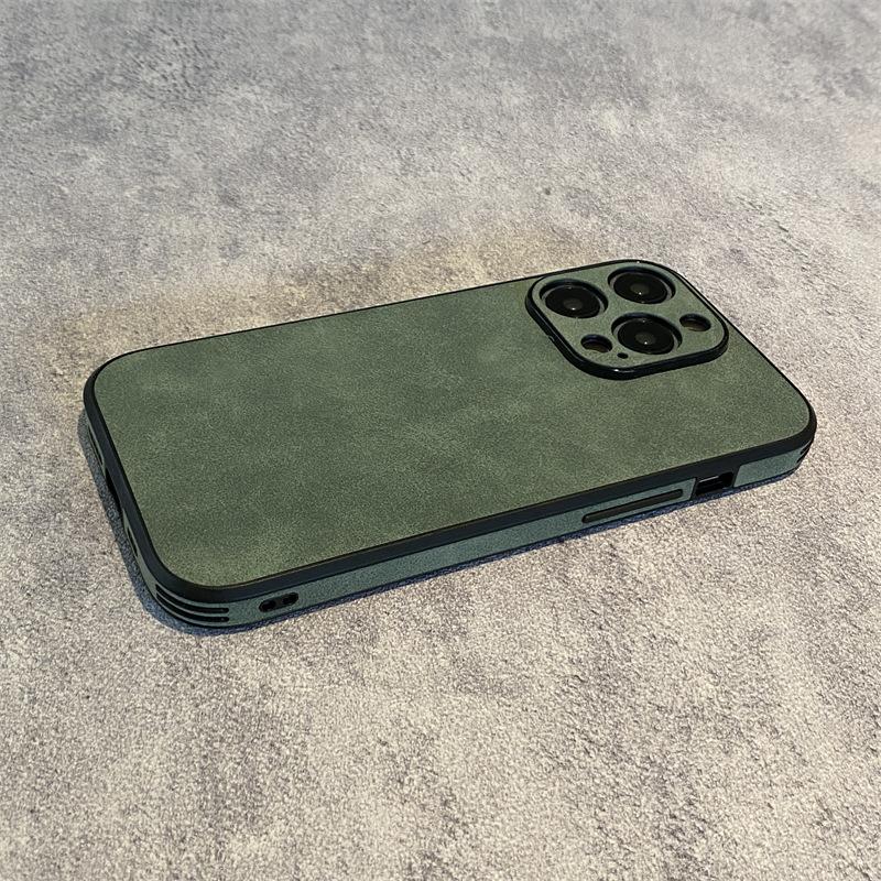 Die Retro-Wildledertextur ist geeignet für Apple 14promax Handyhüllen, iPhone13 Business 12 Sturzsichere 11 Schutzhüllen