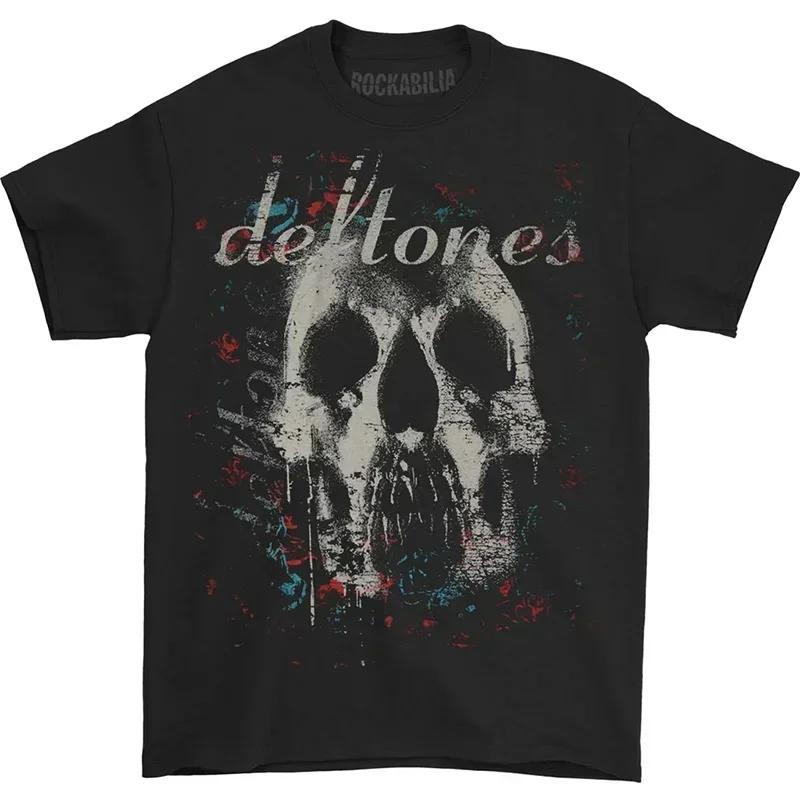 Deftones T Shirt Men High Quality Cotton T Shirt  Fashion Women Short Sleeve Tops Punk Music Style Metal American Tee Shirt S