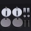 2 Sets Easy to Install Durable Toilet Seat Hinge Bolts and Caps Set, Universal Top Mount Plastic Stabilizers for Secure Installation