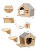 Cat Wall Climbing House Shelf Bed Wall Mounted Tree Tower Hiding House Villa Castle for Indoor Cats Accessories Sleeping