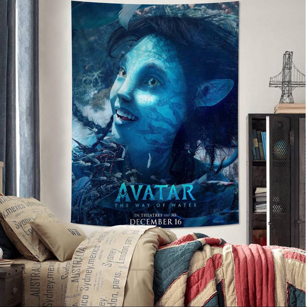 AAvatar TThe WWay OOf WWater Anime Tapestry Hanging Tarot Hippie Wall Rugs Dorm Wall Hanging Sheets