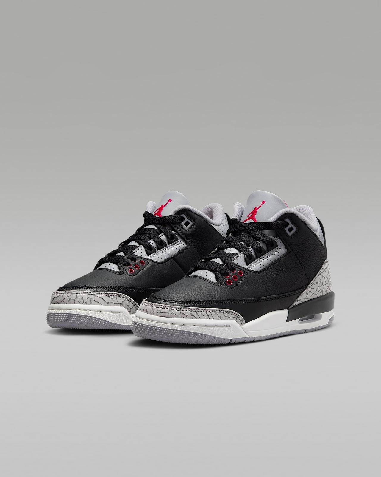 DM0967-010 Nike GS Air Jordan 3 Retro Black Cement (2024) 6Y