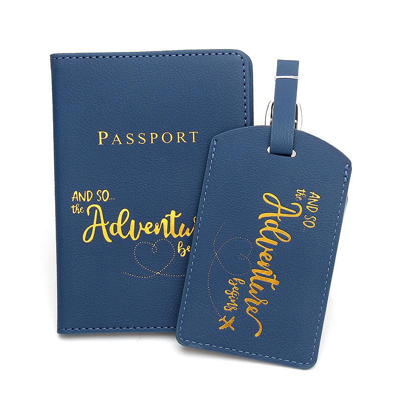 Magnetic-Resistant Heart-Shaped Travel Set: Passport Holder, Luggage Tag, Ticket Holder, ID Card Holder - Customizable for Branding.