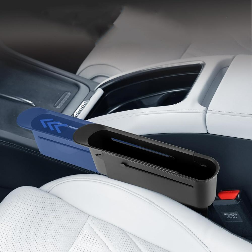 Car Seat Crevice Storage Box Gap Slit Filler Storage Shelf Multi-functional Large Capacity Push Pull Type Car Storage Rack