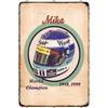 Vintage Formula 1 Helmet Metal Tin Sign Bar Garage Club Wall Decor