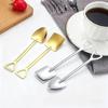 Stainless Steel Shovel Spoons Lightweight Portable Creative Food Safe for Ice Cream Travel Office Snack Time