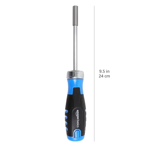 Basic Magnetic Ratchet Screwdriver 12-in-1 (Set of 12), Blue, Black