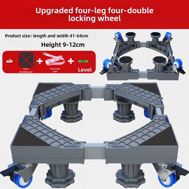 Adjustable Washing Machine Base with Drum and Wave Wheel Bracket